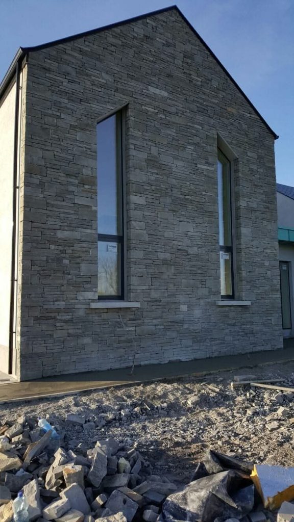 stone mason cladding walls patio dry stone galway mayo cork limerick ligo leitrim ireland house 3
